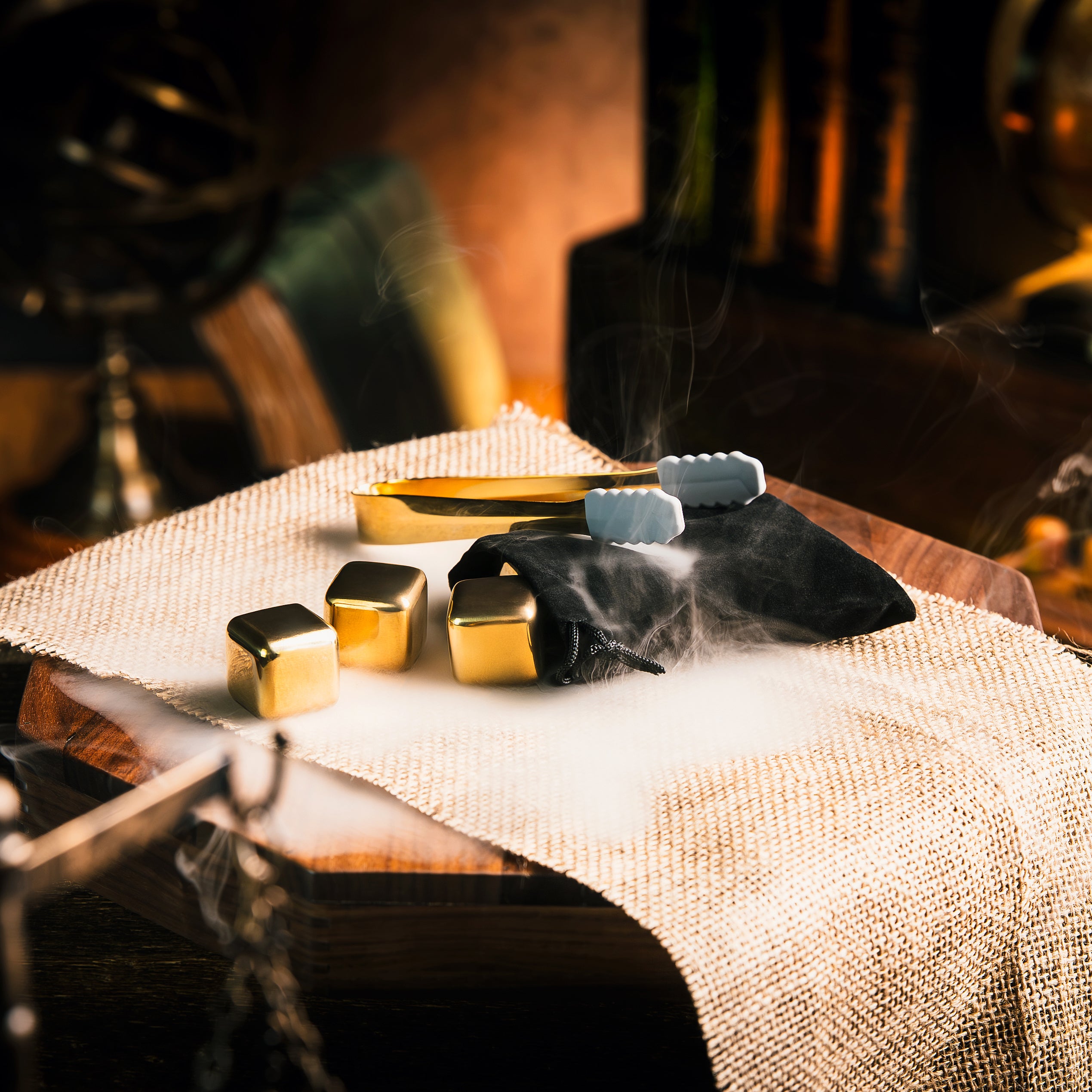 Smoky Gold Frost Cubes Set