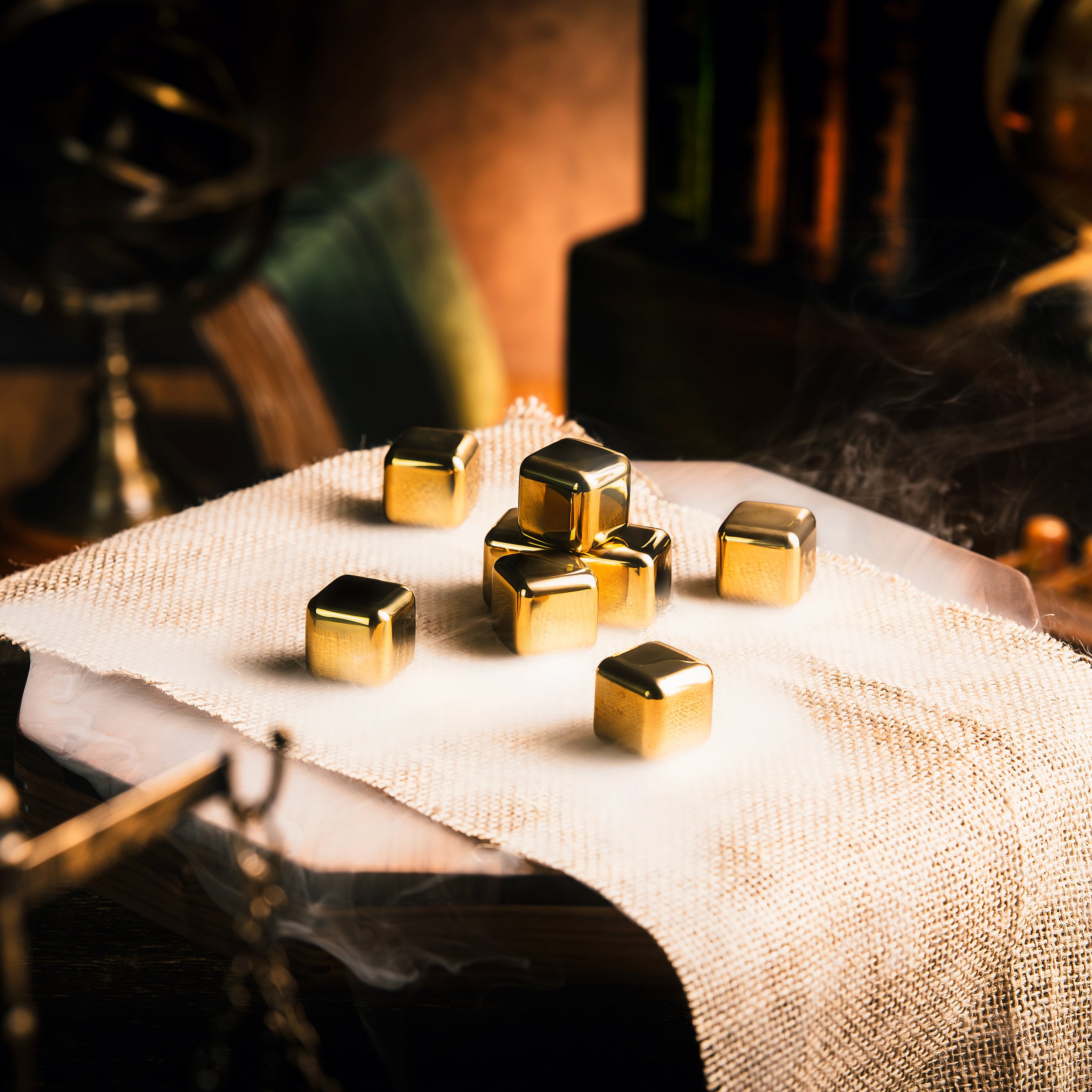 Smoky Gold Frost Cubes Set