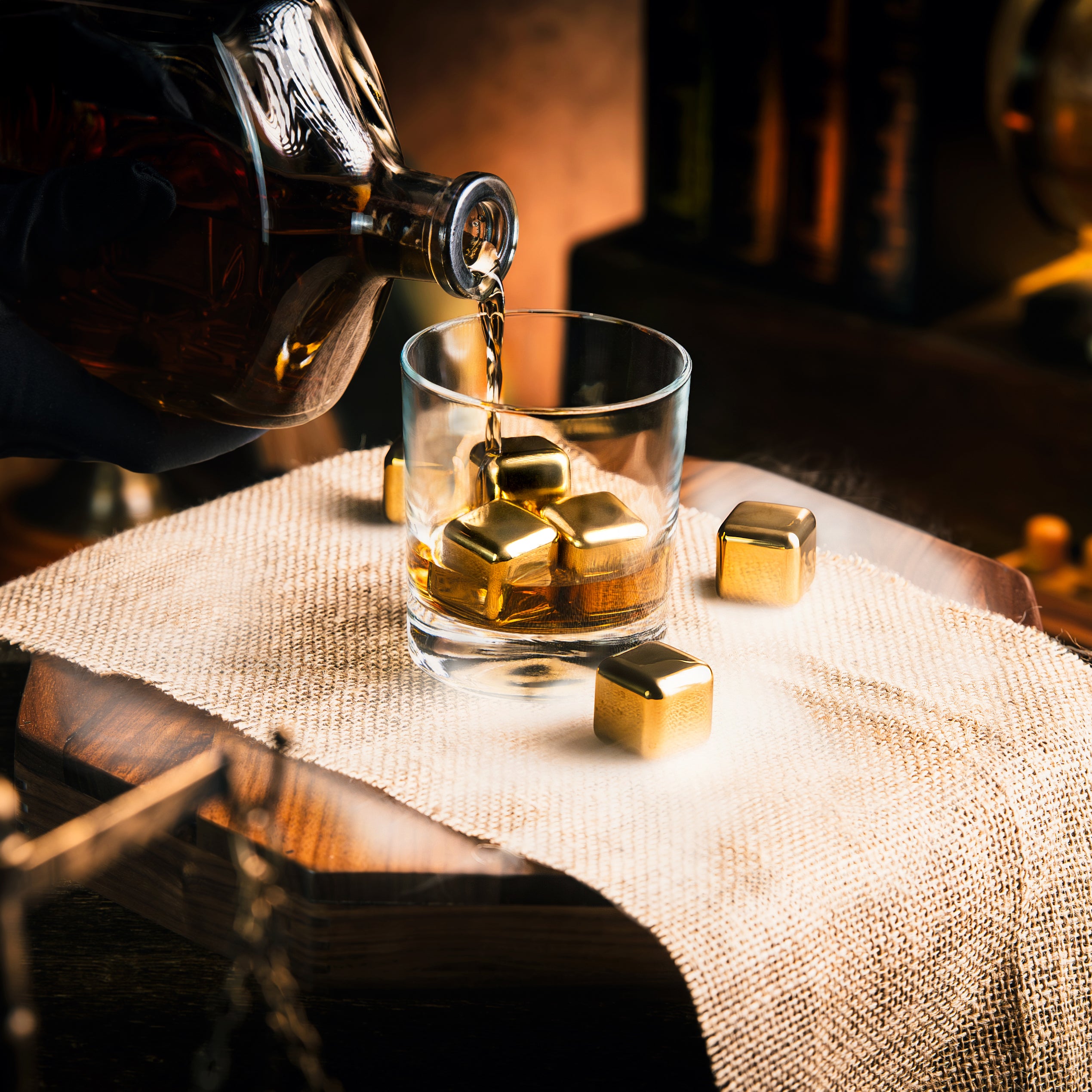 Smoky Gold Frost Cubes Set