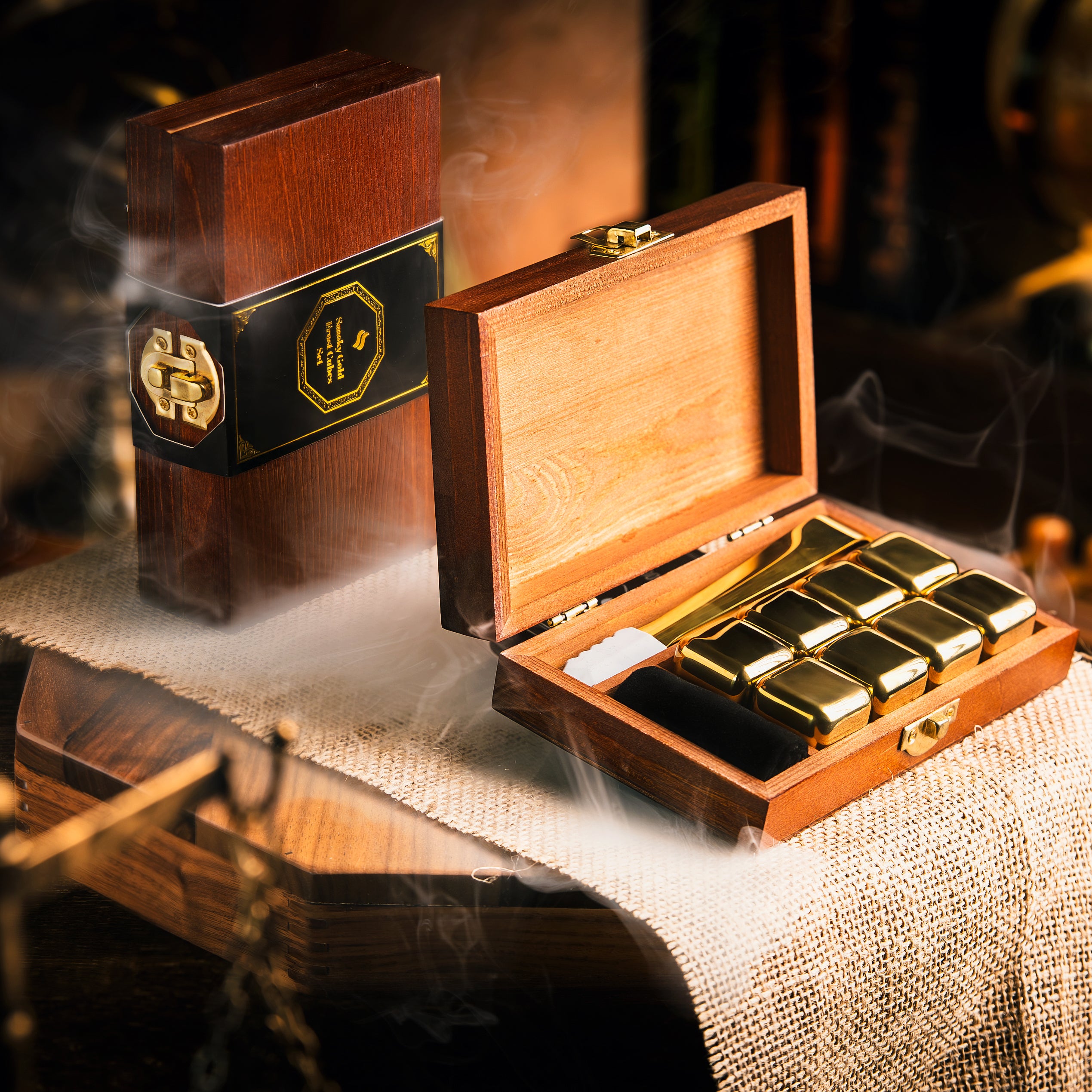 Smoky Gold Frost Cubes Set
