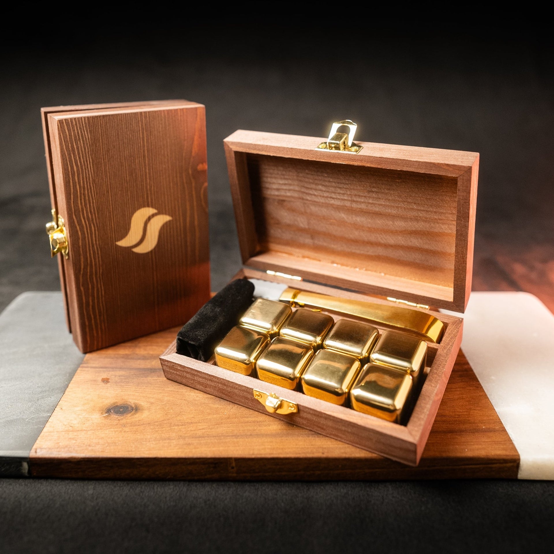Smoky Gold Frost Cubes Set